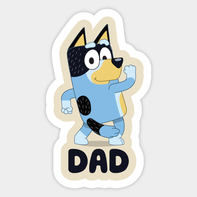 Best Dad - Bluey Sticker by hadij1264